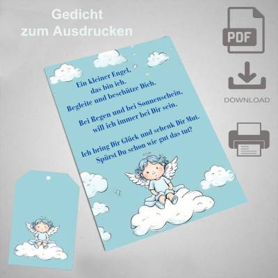 Engel Gedicht für Glücksbringer, Download PDF