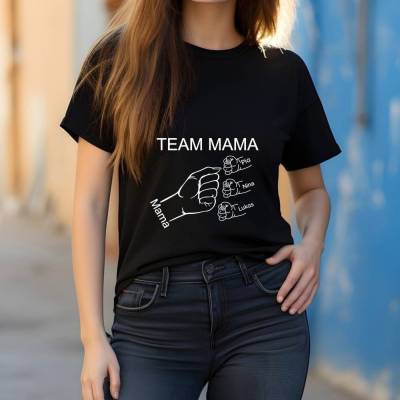 T-shirt Mama Faust mit Kinderhänden
