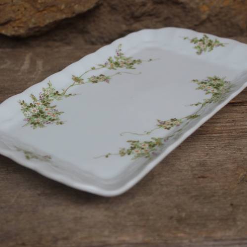 kleine Servierplatte Eschenbach Grüne Ranke Porzellan 70er 80er Jahre