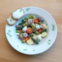 Häkelanleitung Gemüseeintopf mit Würstchen für die Kinderküche, pdf-Datei Bild 1