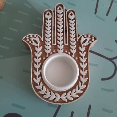 Latexform Latexgießform Teelichthalter Hand Fatima Mold 