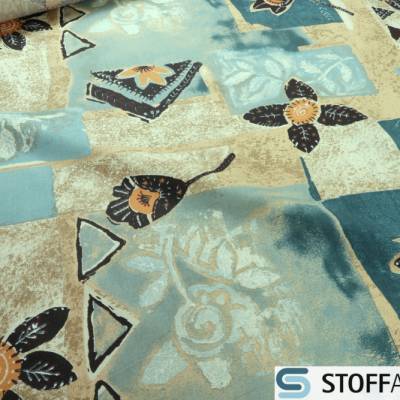 Stoff Baumwolle Vintage Blume Baumwollstoff 158 cm breit