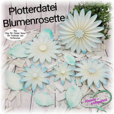 Plotterdatei Blumenrosette