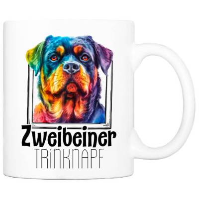 Hunde-Tasse ZWEIBEINER TRINKNAPF mit Rottweiler┊tolle Geschenkidee für Hundebesitzer