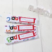 Einschulung * Schulkind * Schulanfang * Gastgeschenk * Geschenkbox für Schokoriegel * personalisierbar Bild 1