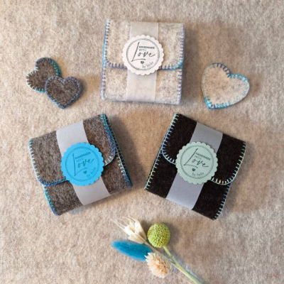 Praktisches Nadeletui aus 100% Merinowollfilz (innen 2-lagig) - handmade, kompakt & langlebig, nachhaltig