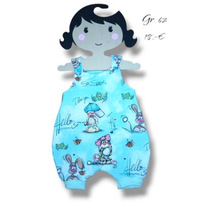 Kurzer Sommerstrampler Bunte Tiere Gr. 62/68