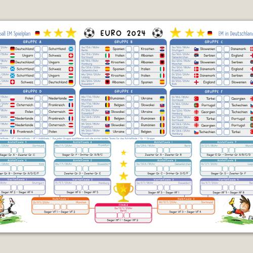 Fußball EM 2024 Spielplan / Euro 24 Spielplan / Europameisterschaft 2024