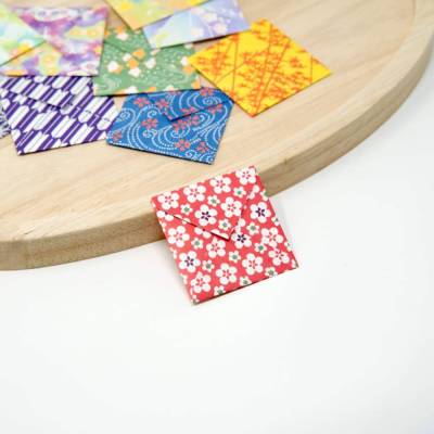 20 mini quadratische Umschläge für Wichteln oder Love Notes | Bunte kleine Briefumschläge