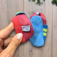 Lederpuschen Gr. 20/21, Krabbelschuhe, weiche Hausschuhe für Kinder aus Bioleder Bild 4