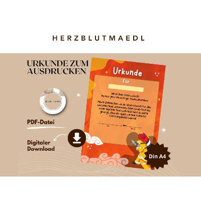 Personalisierte Feuerwehr Urkunde für Feuerwehrparty in A4 - Ideales Geburtstags-Mitgebsel als Download