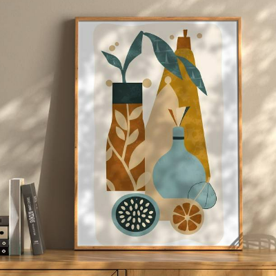 Stillleben Poster Last Minute Geschenk | geometrisch, minimalistisch | Boho Bild| Digitaler Download selbst ausdrucken