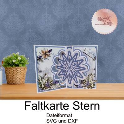 Plotterdatei Faltkarte Stern