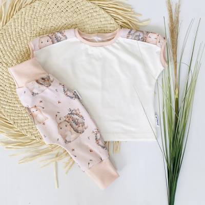 Baby Set: Pumphose + T-Shirt Größe 68 Schnecken