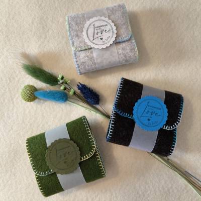 Praktisches Nadeletui aus 100% Merinowollfilz (innen 3-lagig) - handmade, kompakt & langlebig, nachhaltig