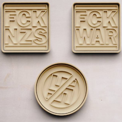 FCK NZS FCK WAR Keksausstecher | Cookie Cutters | Ausstechform | Keksform | Plätzchenform | Plätzchenausstecher