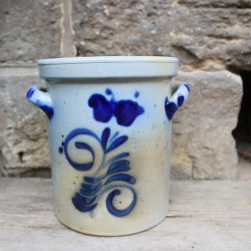 Keramiktopf Steinguttopf Westerwälder Steinzeug Salzglasur 70er 80er Jahre