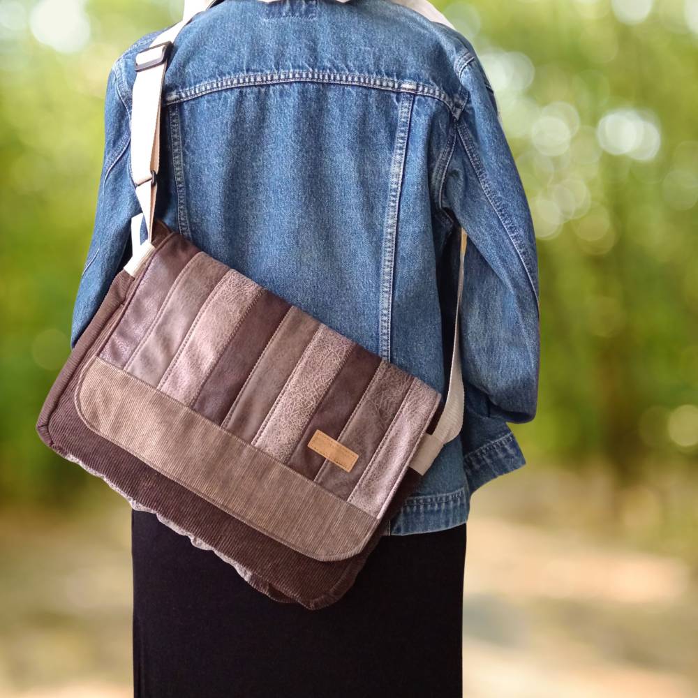 Sling Bag Kunstleder Tasche Herren Umhängetasche Herren Leder Alte