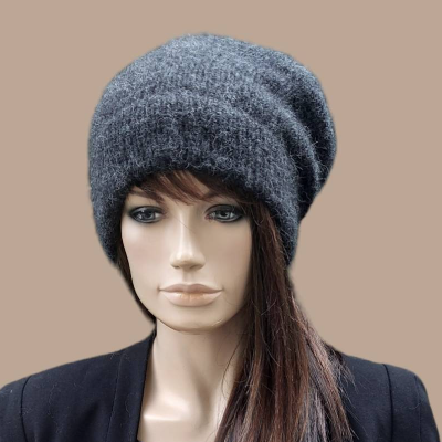 Strickmütze, Wolle, Alpaka, anthrazit, Beanie, gestrickt, Mütze, Wollmütze, Wintermütze