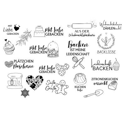 Backen Bundle Plotterdatei - SVG Download Datei - Plotterdatei - Basteln - DIY - Cricut - Kuchen Kekse