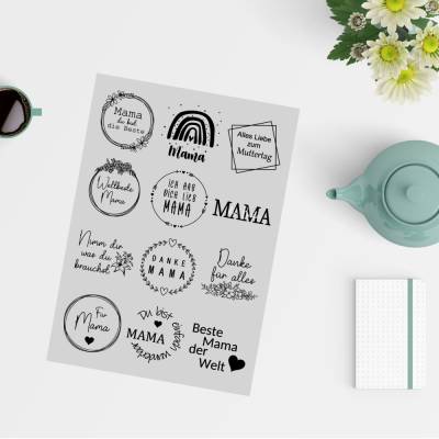 Rub on Sticker Muttertag