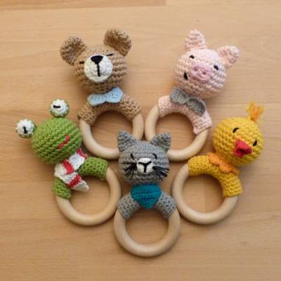 Häkelanleitung Rassel-Greiflinge 