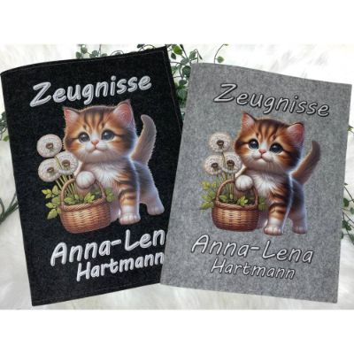 Zeugnismappe mit Namen aus Filz | Personalisierte Zeugnis Mappe | Meerjungfrau | Geschenkidee Einschulung