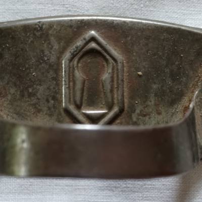 Schubladengriff   um 1920 -  Blech nur gereinigt