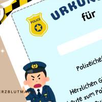 Mitgebsel Polizei Party A4 - Urkunde Polizei für den perfekten Polizeigeburtstag zum ausdrucken als PDF-Datei Bild 5