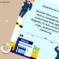 Mitgebsel Polizei Party A4 - Urkunde Polizei für den perfekten Polizeigeburtstag zum ausdrucken als PDF-Datei Bild 8