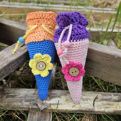 Häkelanleitung für eine kleine mini-Zuckertüte