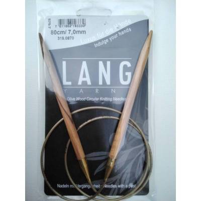 Lang Yarns Olivenholz Rundstricknadeln, addi, Olivenholz, Stärke 7mm, Länge 80cm