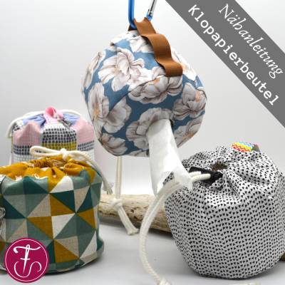 Nähanleitung Beutel für Klopapier Camping Kosmetiktücher oder auch für Strickwolle und Krimskrams