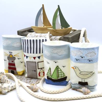 Stickdatei Lichterbeutel maritim