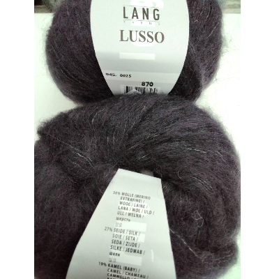 25g Lang Yarns Lusso, Lacegarn, Fb 25, marineblau, Merino, Seide, Babykamel, Mohair 25g ,LL 180m