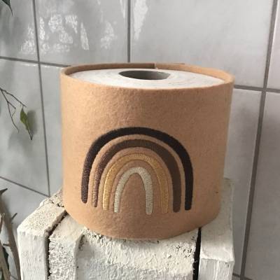 ToilettenpapierBanderole  KlopapierBanderole  Freche Sprüche  Geschenk  Unikate - Regenbogen
