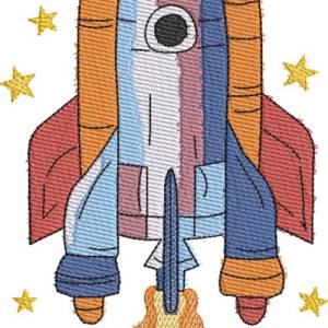 Stickdatei Rakete 14x20 / 16x26 scribble art Bild 6