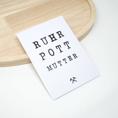 Ruhrpott Sprüche Karte A6 mit Umschlag | Minimalistische Pott Grußkarte Ruhrpott Mutter