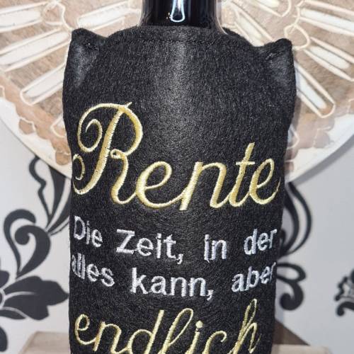 Stickdatei Weinmanschette Rente ITH
