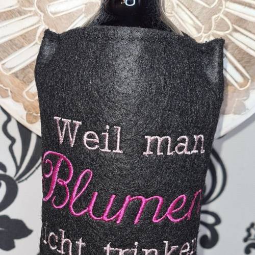 Stickdatei Weinmanschette Spruch2 ITH