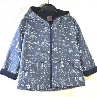 Softshelljacke Dinosaurier Gr. 122 – Wasserabweisende Kinderjacke für Frühling & Herbst