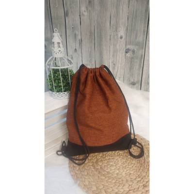 Turnbeutel S WASSERFEST (Farbbeispiel cognac), Sporttasche aus Polstercanvas, in 36 verschiedenen Farben