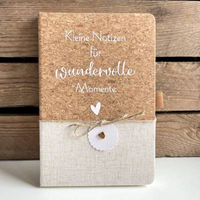 Notizbuch liniert. Kleine Notizen für wundervolle Momente. Gedankensammler. Geschenke von Herzen. Personalisierbar.
