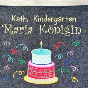 Stickdatei Torte Geburtstag Applikation 3 Größen Bild 2
