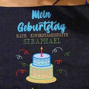 Stickdatei Torte Geburtstag Applikation 3 Größen Bild 3