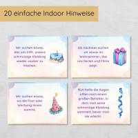 Indoor Schnitzeljagd zum Kindergeburtstag mit 20 einfachen Hinweisen & Urkunde für Kinder ab 6 Jahren Bild 3