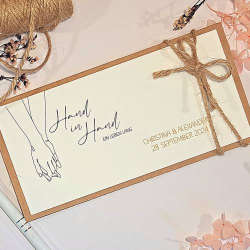 Personalisierte Hochzeitskarte 