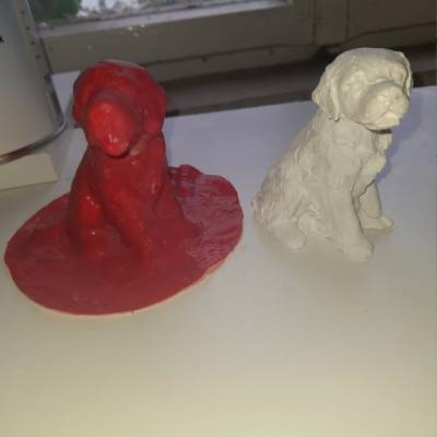 Latexform Giessform kleiner Hund Mold 