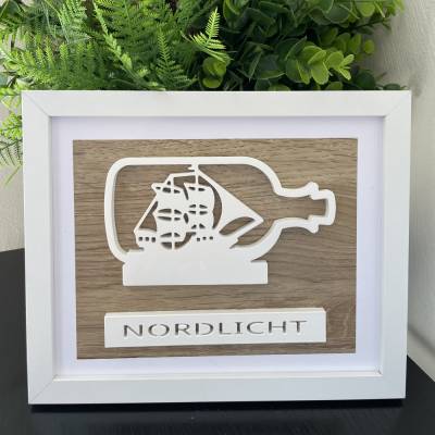 Raysinbild FlaschenPost, Geschenkidee, Meerverliebte, Ostsee, Nordsee, Geburtstagsgeschenk, GKB-1