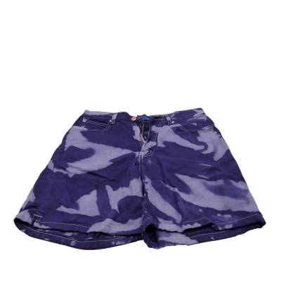 Kurze Jeanshose Gr.38 handgefärbt blau Camouflage Einzelstück Unikat